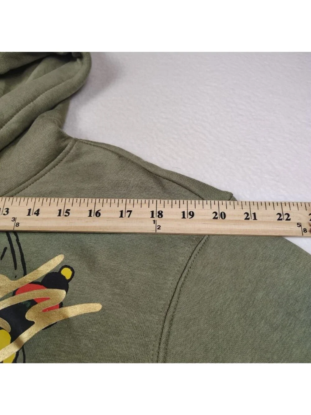 NEW Ed Hardy Death Before Dishonor Hoodie Mens M Olive Green Tattoo Skull - Picture 12 of 12